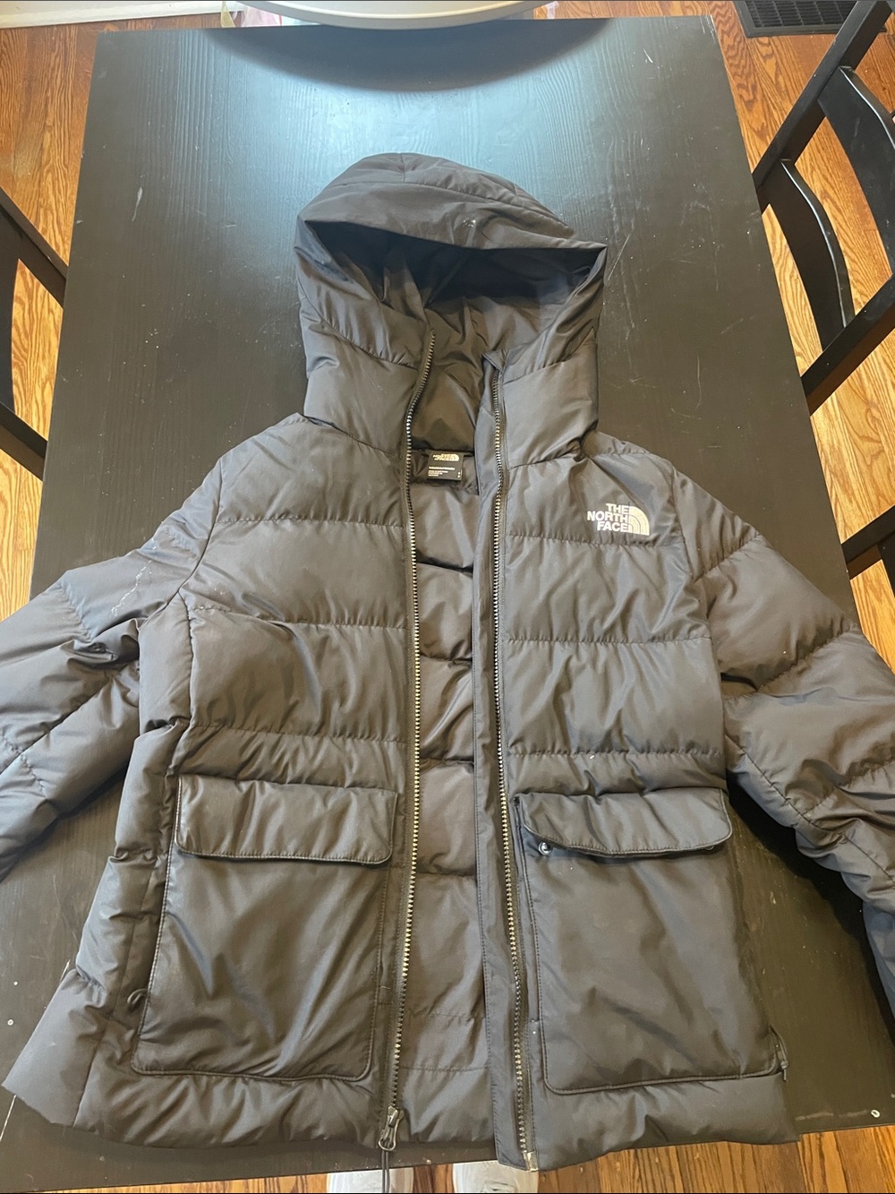 The North Face Black Hooded Puffer Jacket Women’s size small